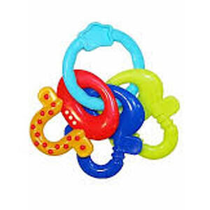 New Bright Starts License to Drool Teether Pink Blue Green Baby Teether Toy